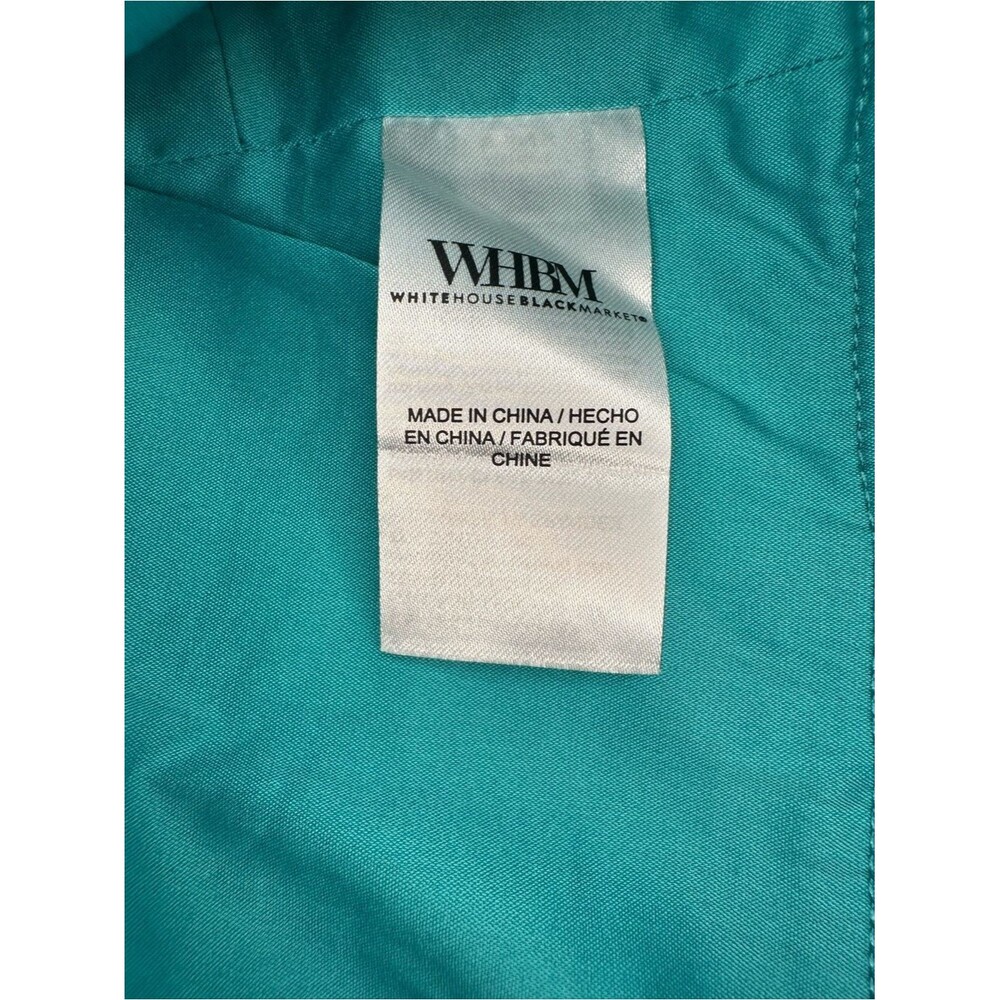 White House Black Market Poplin Keyhole Bustier Top SZ 16 Back Zipper Color Blue - Picture 10 of 11